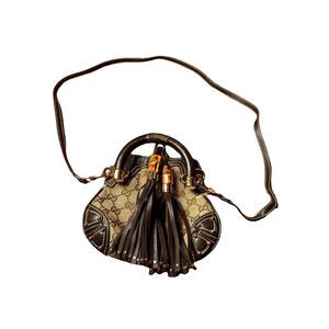 Gucci Monogram Mini Bag Indy Top Handle Bag Dark Brown